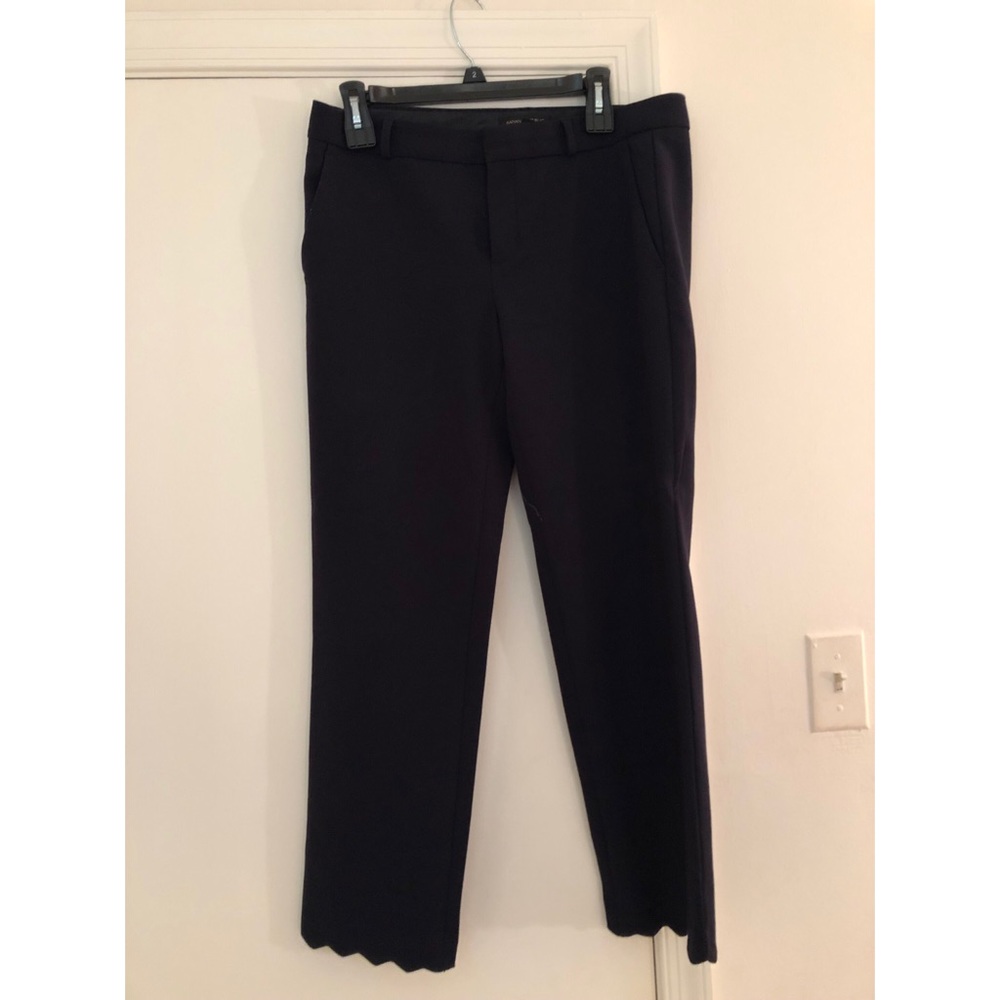 Banana Republic Navy Scalloped Avery Pant Size 6